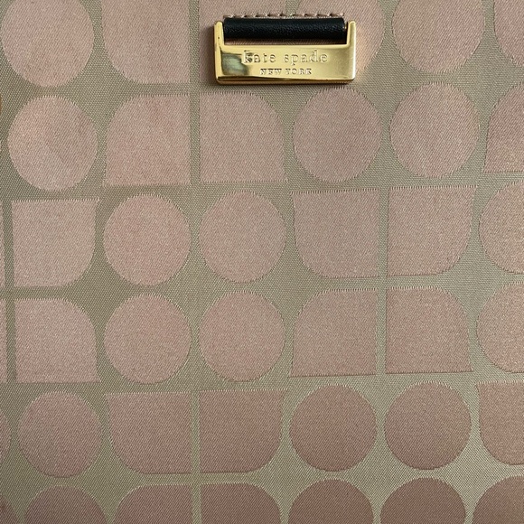 Kate Spade Small Tote Shoulder Bag in Gold and Black with Classic Print - Picture 4 of 14